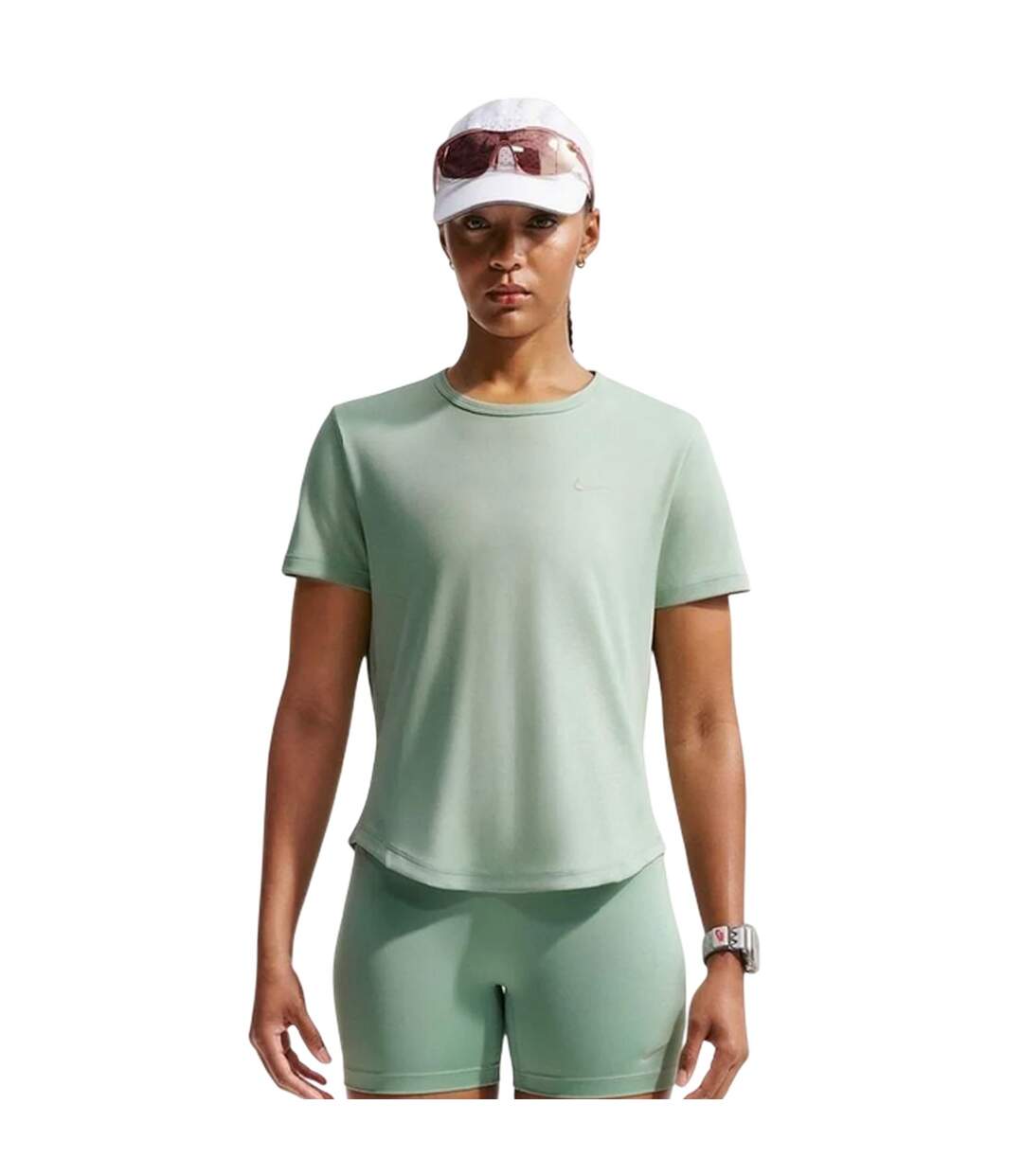 Haut Motif/style Swoosh Femme Vert Nike-2