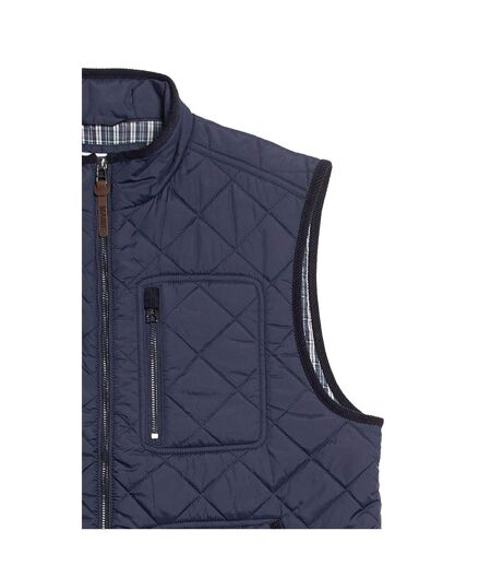 Maine Mens Quilted Lightweight Tailored Vest (Navy)