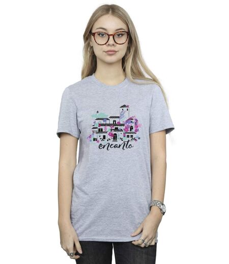 Disney Womens/Ladies Encanto Casita Cotton Boyfriend T-Shirt (Gris sportif) - UTBI22429