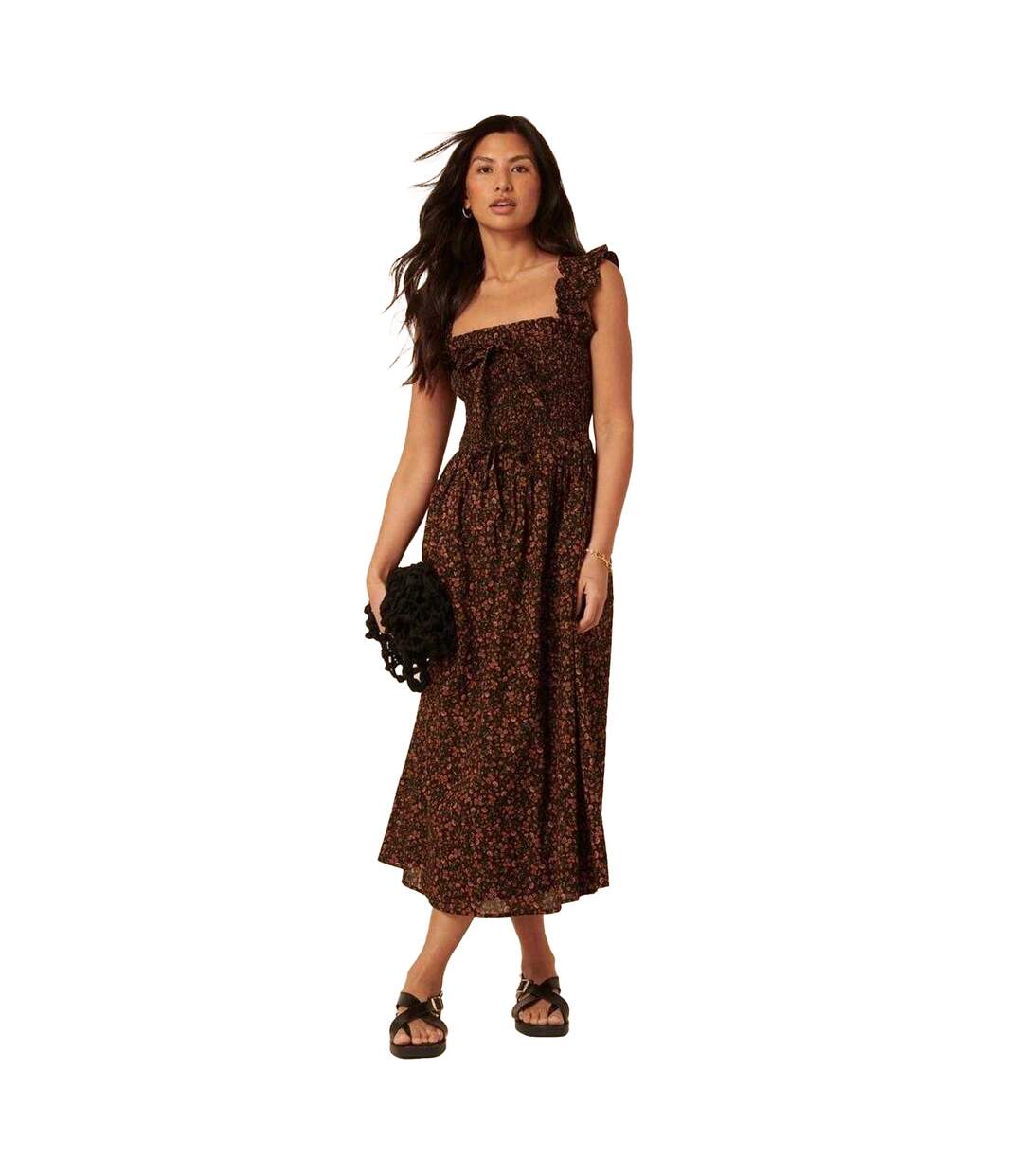 Robe Mi-longue Christina Femme Noir Nobody´s Child-2