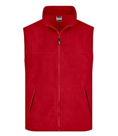 Gilet sans manches bodywarmer polaire homme - JN045 - rouge