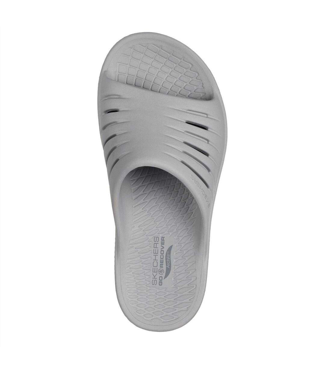 Womens/ladies Flat Sports Sandals Grey Skechers-4