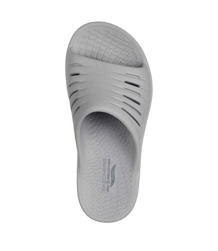 Womens/ladies Flat Sports Sandals Grey Skechers