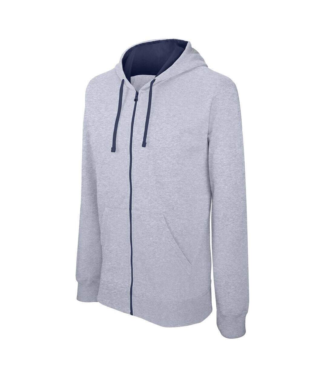 Sweat zippé capuche contrastée Kariban Homme-1