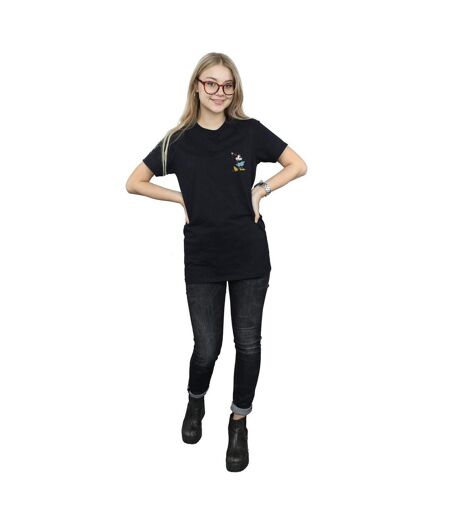 Disney Femme/Ladies Minnie Mouse Kick Chest Cotton Boyfriend T-Shirt (Noir) - UTBI36511