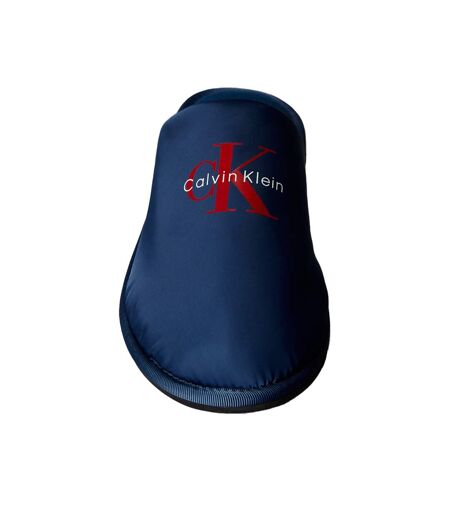 Mules Motif/style Texte Du Symbole Homme Bleu Sombre Calvin Klein
