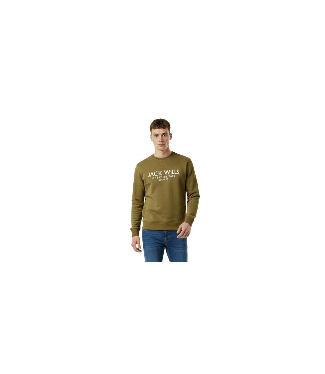Sweat Motif/style Logo Brodé Belvue Homme Feuille Jack Wills-1