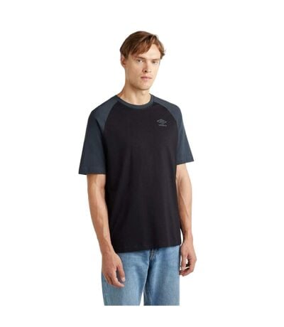 T-shirt Manches Raglan Core Homme Noir Gris Umbro