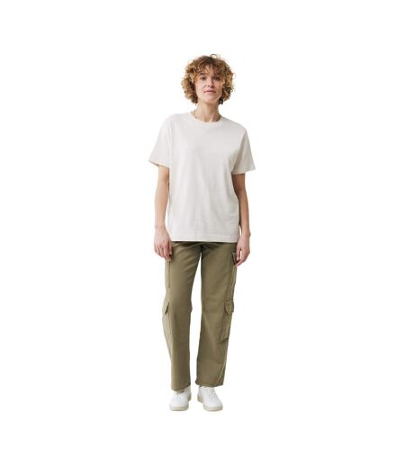 Unisex adult kakadu recycled cotton relaxed fit t-shirt ivory white Iqoniq