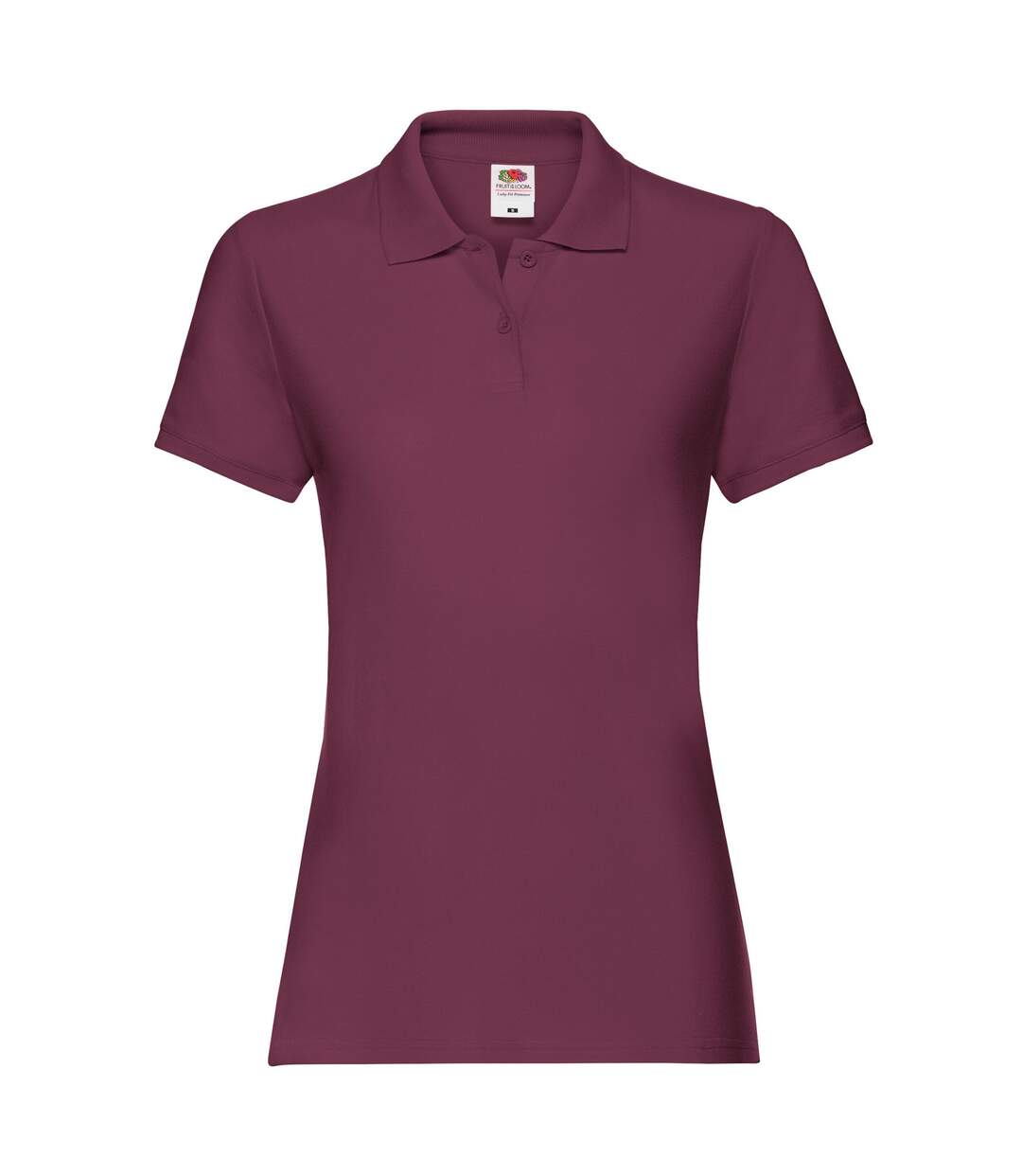 Polo Premium Femme Bordeaux Fruit Of The Loom-1