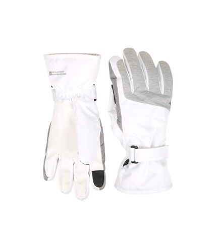 Womens/ladies glide waterproof ski gloves jet black Mountain Warehouse