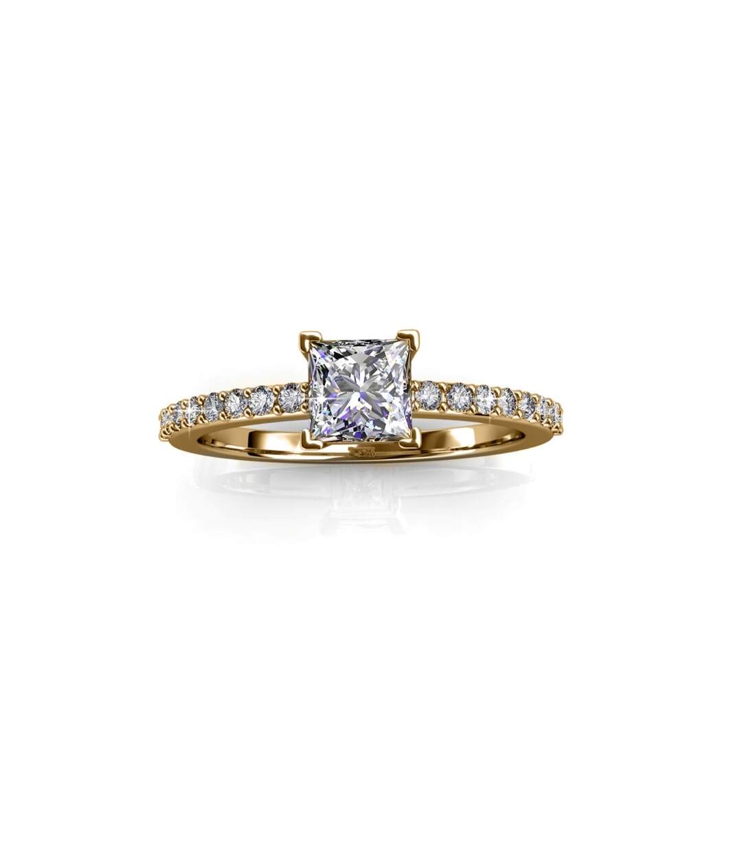 Bague Simple Square , Cristal d'Autriche-4