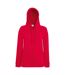 Fruit Of The Loom Ladies Fitted Hooded Sweatshirt (Red) - UTBC2658