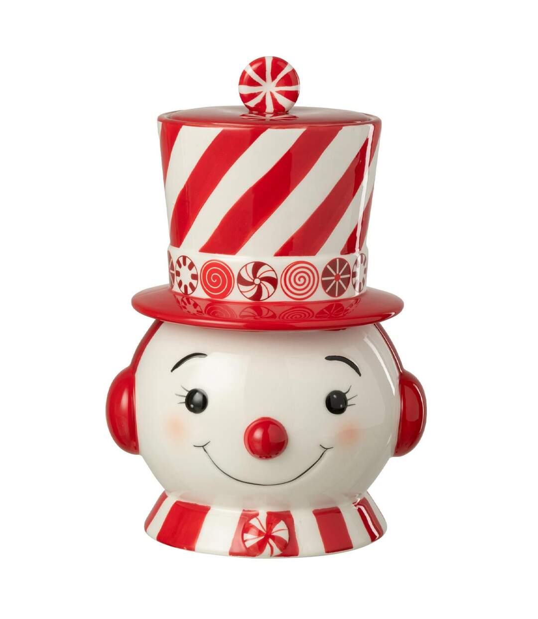 Boîte Déco Noël Bonhomme de Neige 30cm Rouge-1