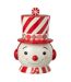 Boîte Déco Noël Bonhomme de Neige 30cm Rouge-1