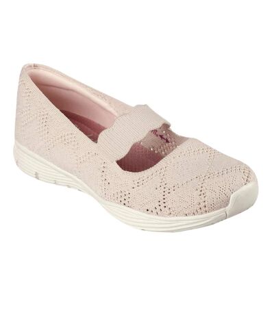 Womens/ladies seager trainers light pink Skechers