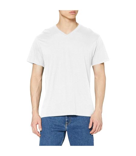 T-shirt col v homme blanc Stedman