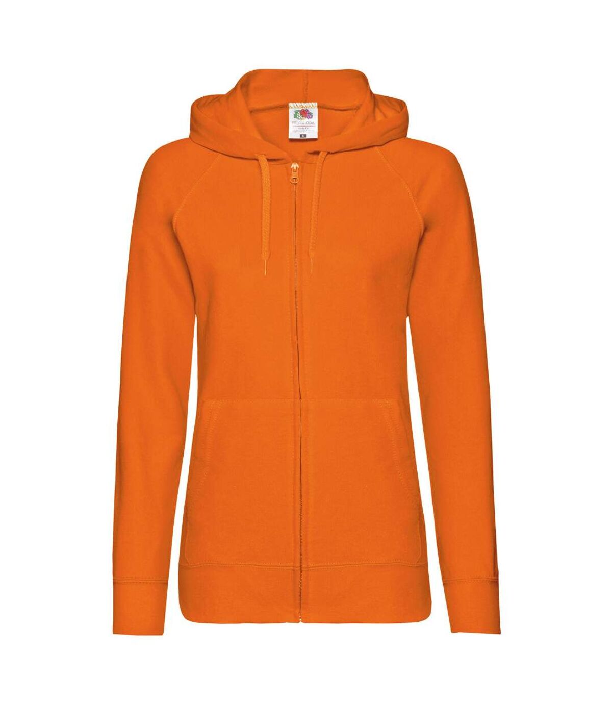 Fruit Of The Loom Ladies Fitted Hooded Sweatshirt (Orange)