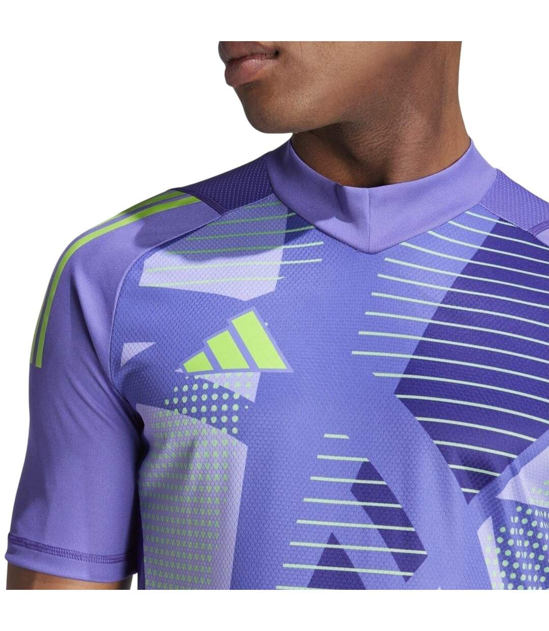 Mens Tiro 24 Geometric Slim Goalkeeper Jersey Purple Adidas-4