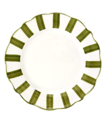 Lot de 6 Assiettes à Dessert Cleo 19cm Vert & Blanc