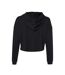 Sweat À Capuche Avec Cordons Motif/style Court Femme Noir Miso-2