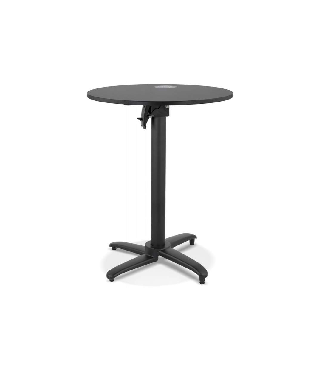 Table Pliable Ronde Intérieur & Extérieur Dorthy 74cm Noir-2