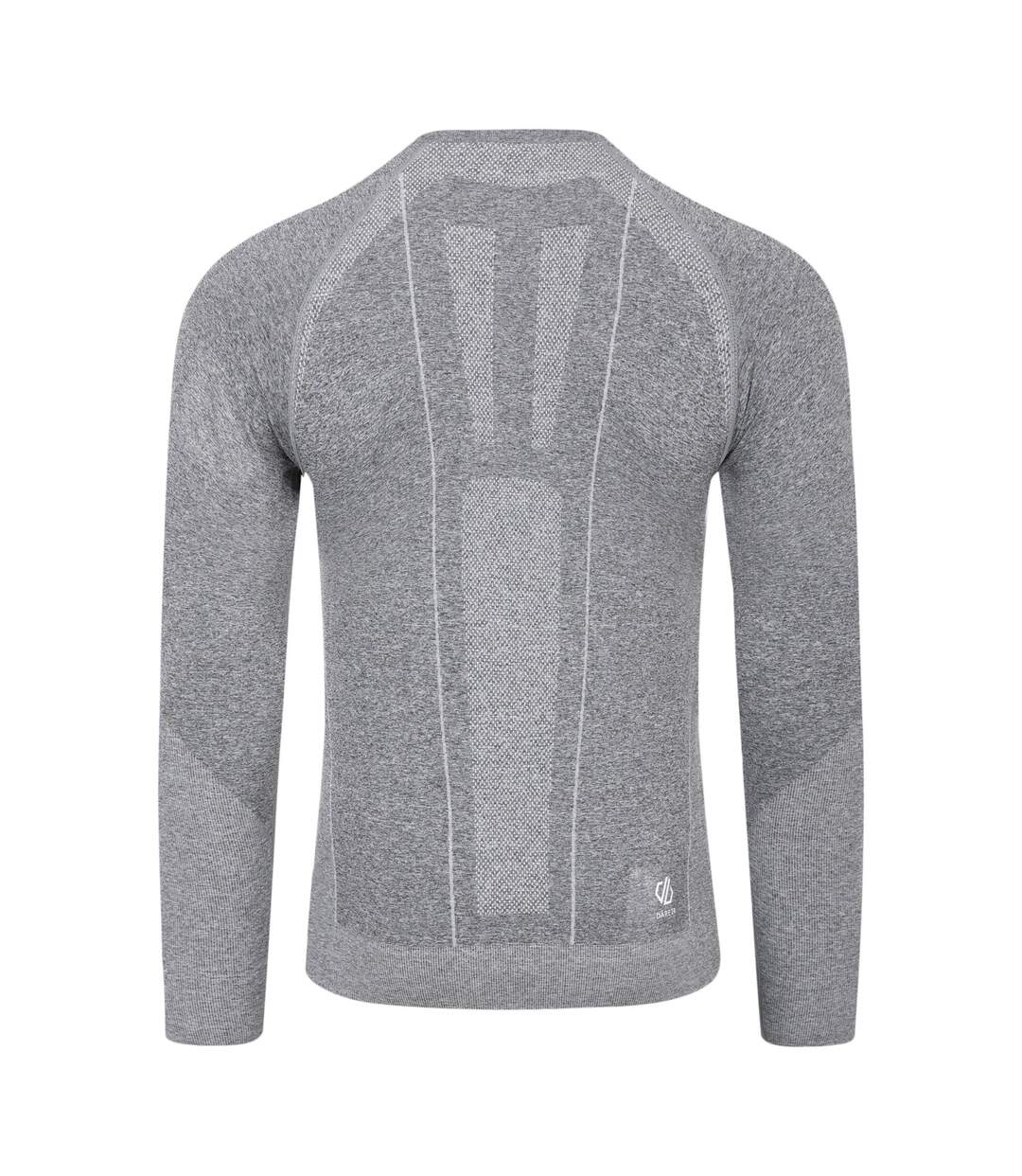 Mens in the zone iii long-sleeved base layer top charcoal grey marl Dare 2B-2