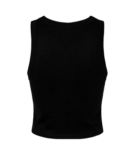 Bella + Canvas Womens/Ladies Micro-Rib Racer Tank Top (Solid Black) - UTPC6974