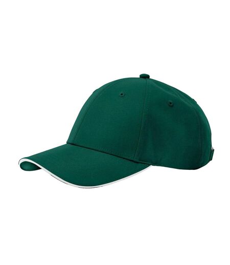 Casquette De Baseball Team Sports-tech Vert Bouteille Blanc Beechfield