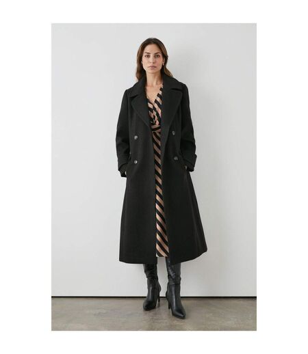 Principles Womens/Ladies Longline Double-Breasted Oversized Coat (Berry) - UTDH6479