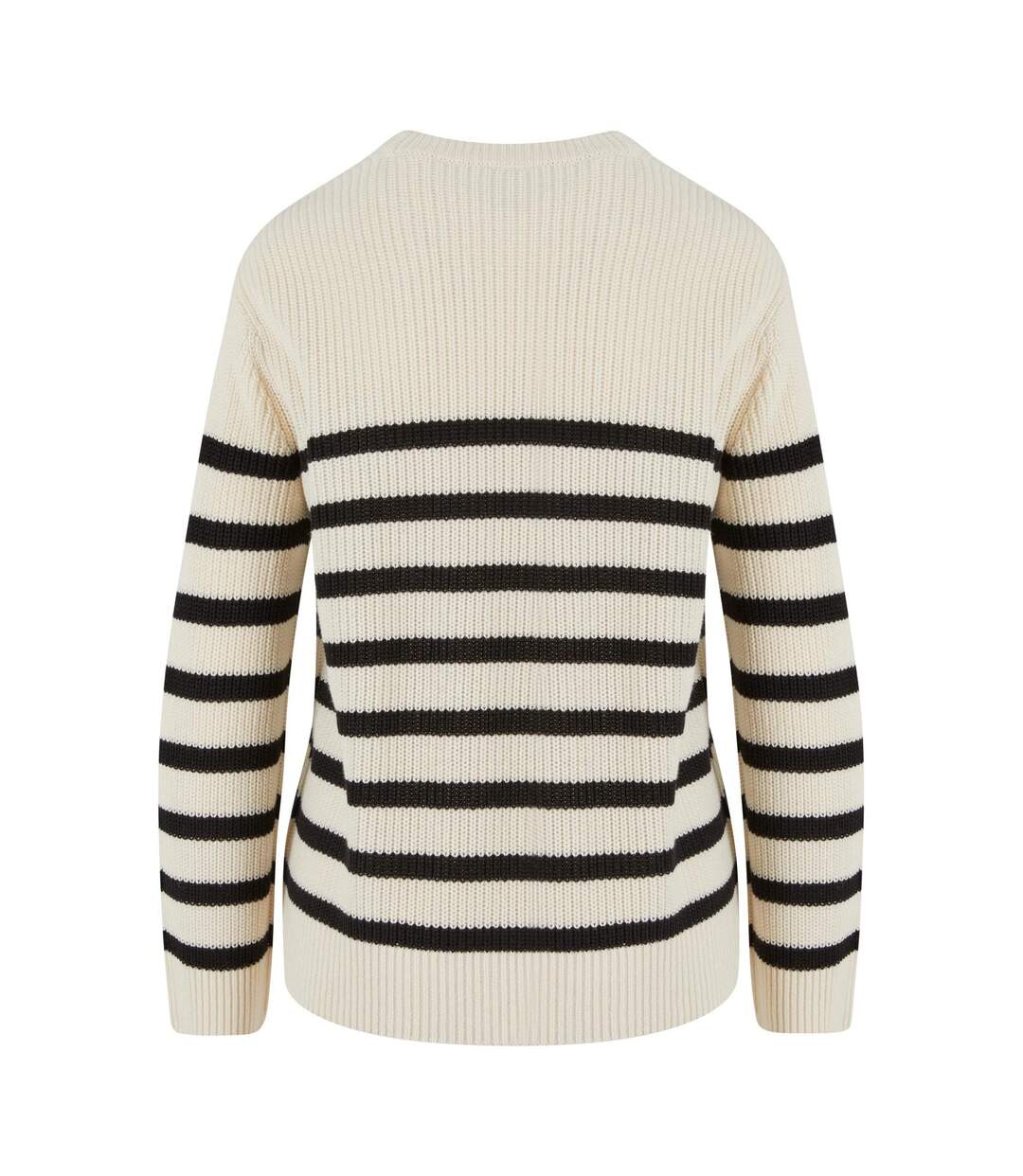 Pull Motif/style Rayé Femme Blanc Noir Urban Classics-2