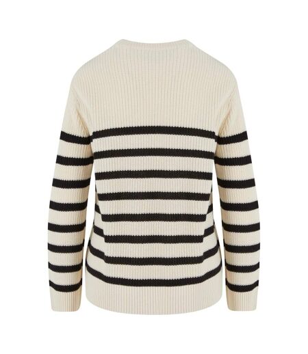 Pull Motif/style Rayé Femme Blanc Noir Urban Classics