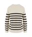 Pull Motif/style Rayé Femme Blanc Noir Urban Classics-2