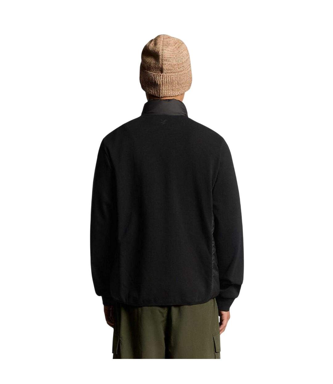 Mens Relaxed Fit Hybrid Jacket Black Lyle & Scott-3