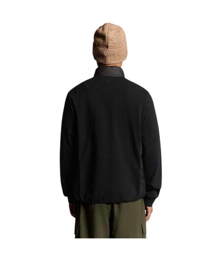 Mens Relaxed Fit Hybrid Jacket Black Lyle & Scott