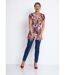Tee-shirt long col V effet drapé-4