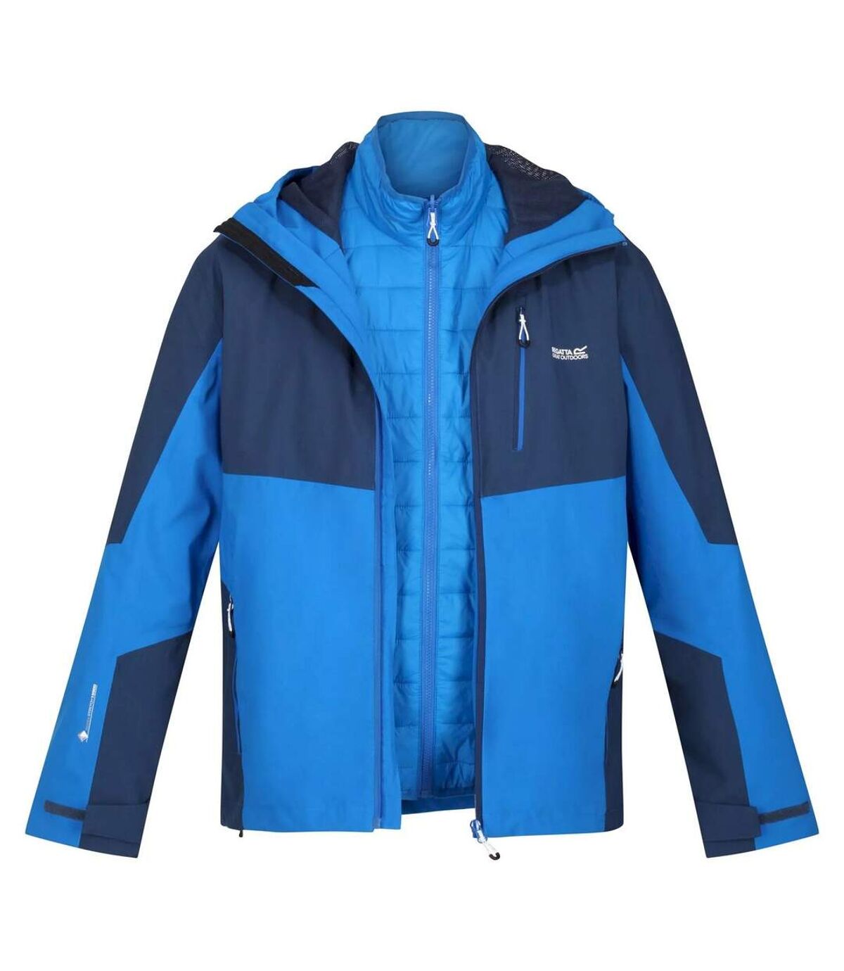 Regatta Mens Wentwood VII 3 in 1 Waterproof Jacket (Admiral Blue/Skydiver Blue)