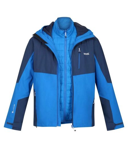 Mens wentwood vii 3 in 1 waterproof jacket admiral blue/skydiver blue Regatta