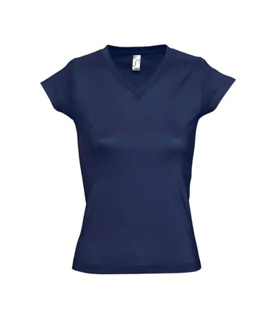 T-shirt Moon Femme Bleu Marine Français SOLS