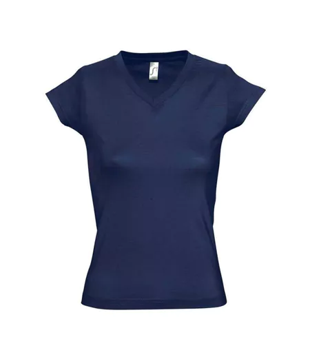 T-shirt Moon Femme Bleu Marine Français SOLS