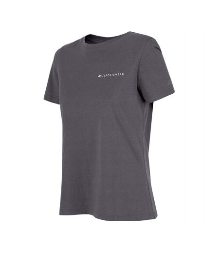 T-shirt Motif/style Imprimé Au Dos Femme Gris 4F