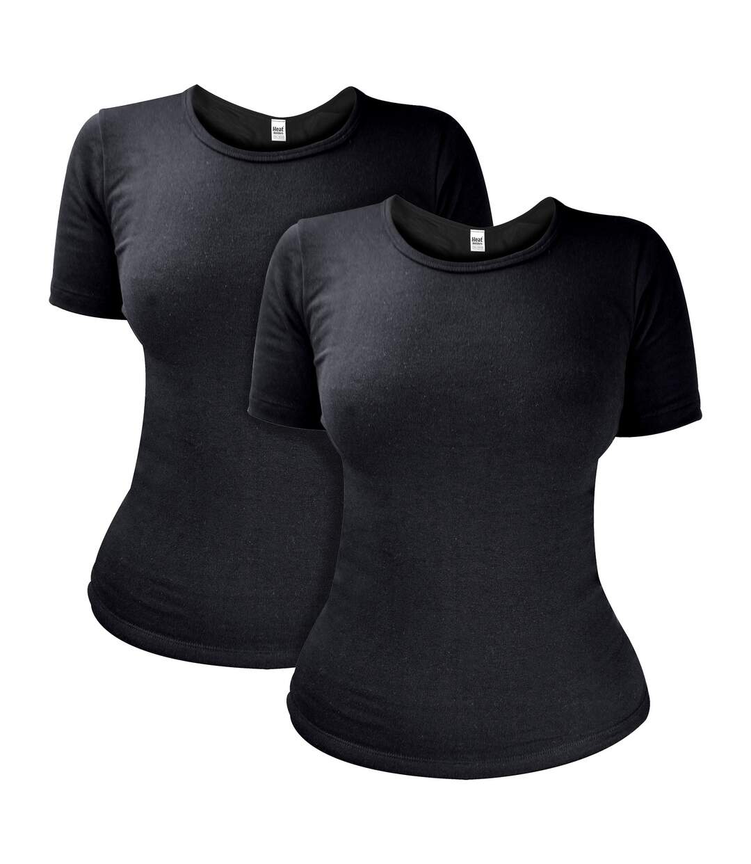 2 Pack Ladies Short Sleeve Thermal Top for Winter-1