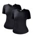 2 Pack Ladies Short Sleeve Thermal Top for Winter-1
