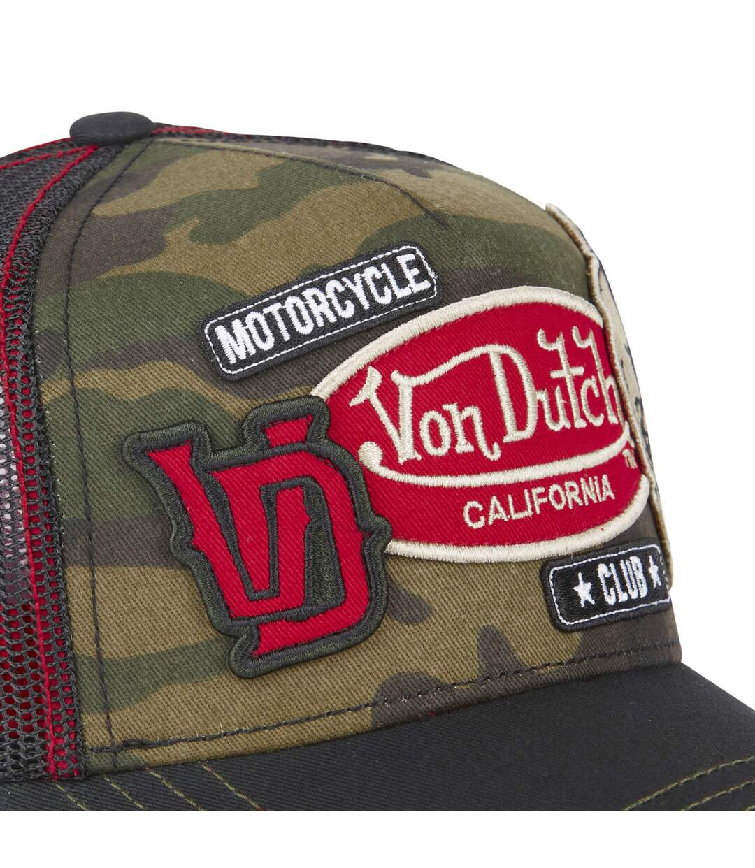 Casquettes homme trucker avec filet et patch Von Dutch Vondutch-3