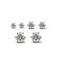 Boucles d'oreilles Lot de 3 paires - Coffret Trinity - Or Rosé et Cristal