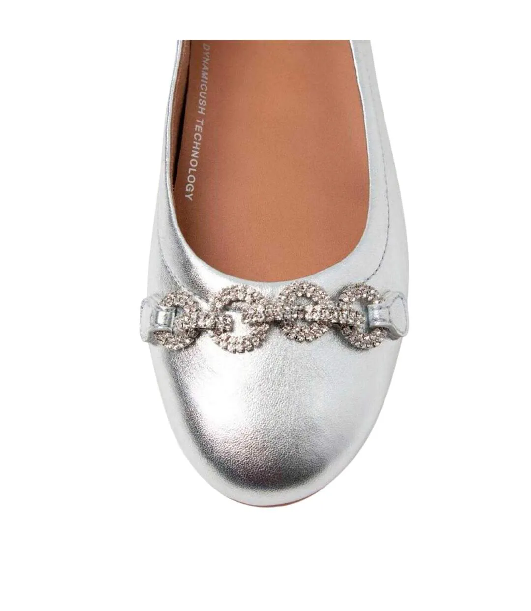Womens/ladies Allegro Sparkle Ballerina Flats Silver Fit Flop-4