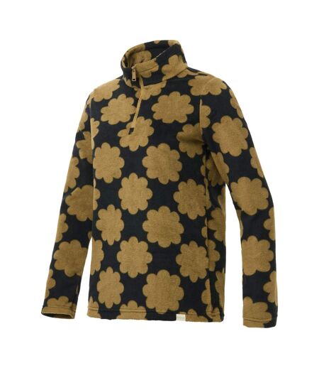 Womens/ladies Orla Kiely Sun Daisy Half Zip Fleece Olive Regatta