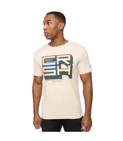 Mens boxvibe t-shirt light stone Crosshatch