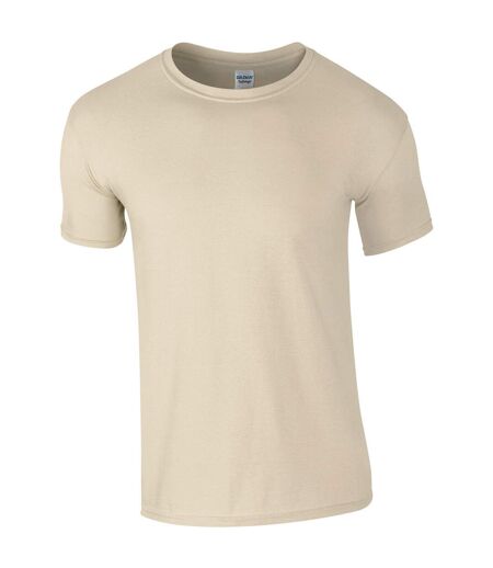 Mens softstyle ringspun t-shirt sand Gildan