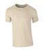 Mens softstyle ringspun t-shirt sand Gildan